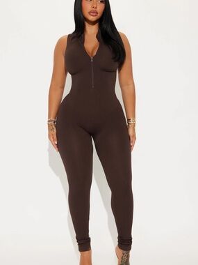 Sleeveless Ribbed Jumpsuit